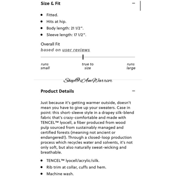 J.Crew NWT {PRICE FIRM} light weight silk short sleeve sweater shop@iamwarrior - Picture 9 of 12